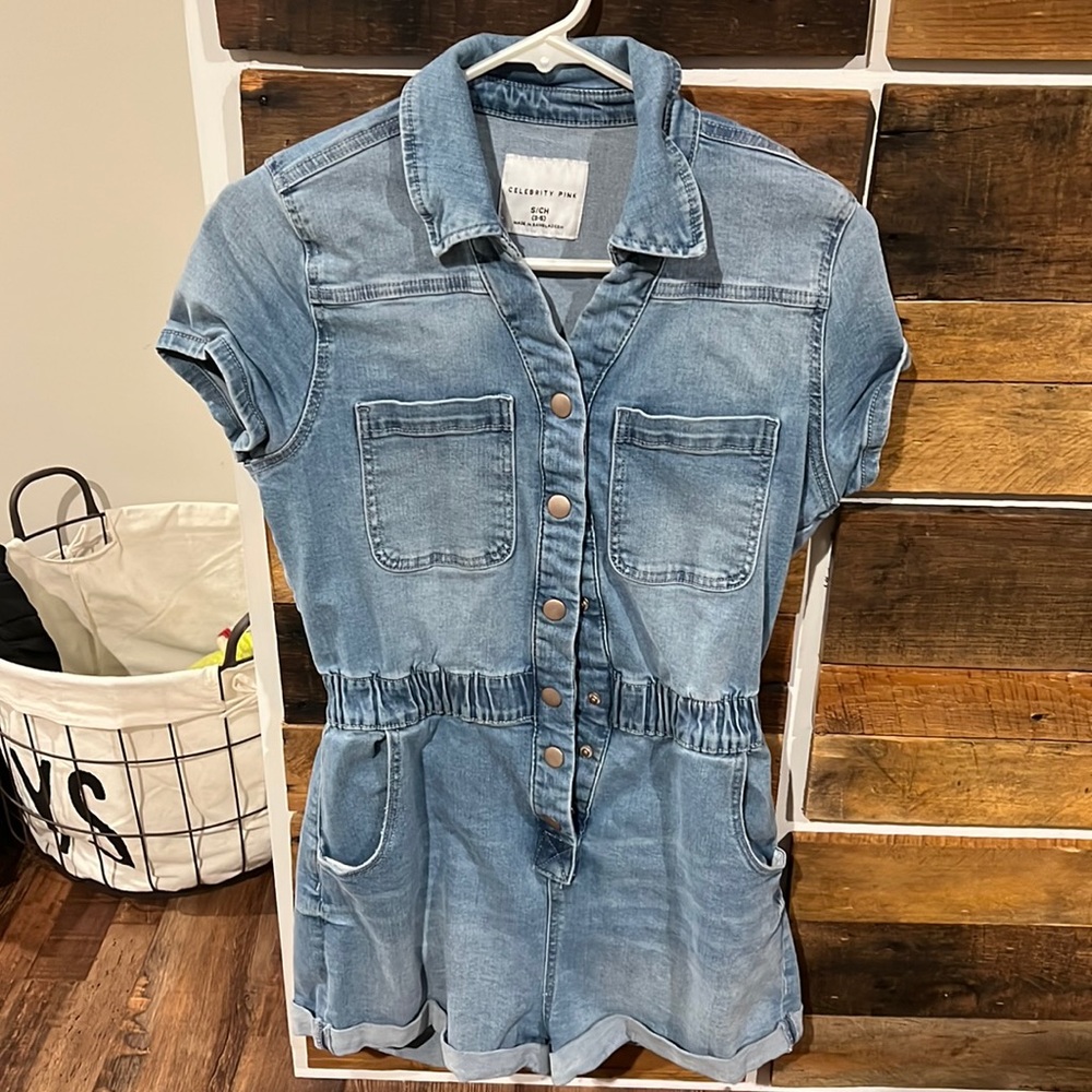 Celebrity Pink denim romper